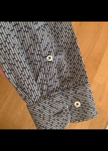 Ds Damat Gri Desenli Pamuklu Erkek Gömlek - Görsel 3