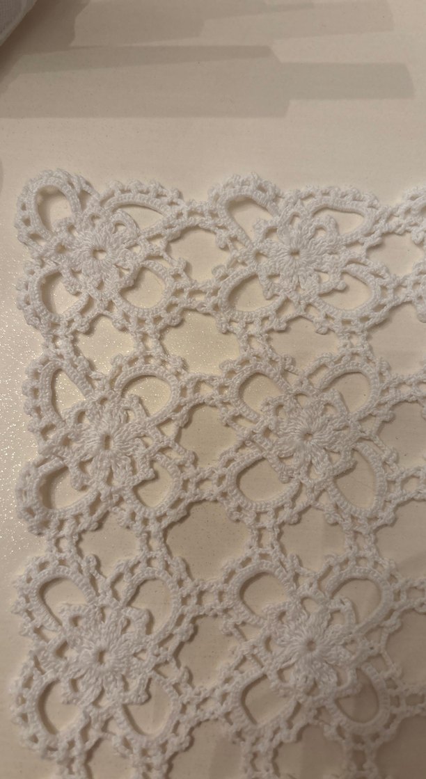 Beyaz El Yapımı Dantel 3 adet - Görsel 2