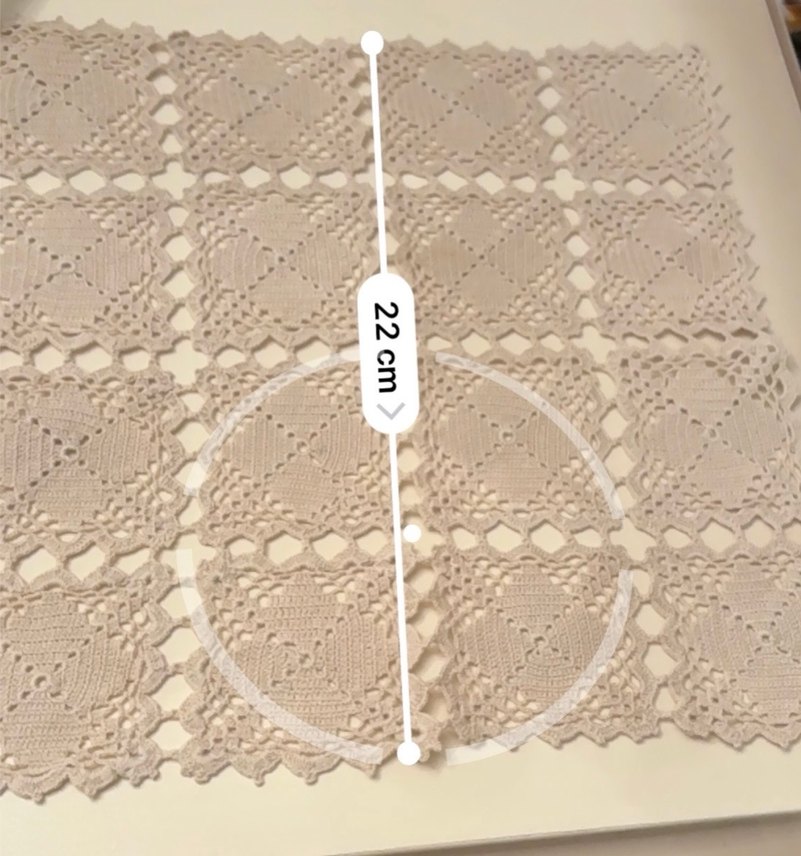 Vintage El Yapımı Krem Renkli Dantel örtü - Görsel 3