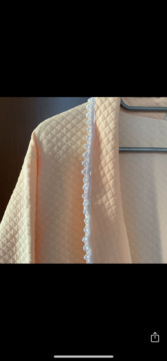 Somon rengi Uzun Kollu kuşaklı Midi Kadın Sabahlık - Görsel 2