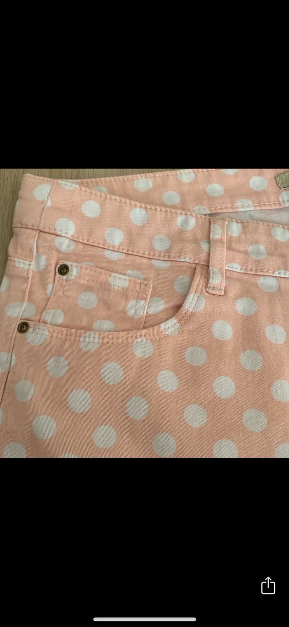 Pembe Puantiyeli Mini Kadın Şort - Görsel 2