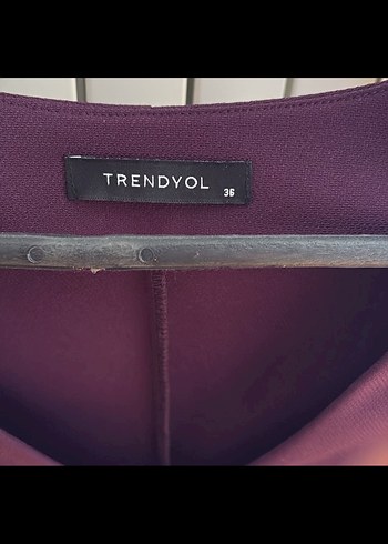 Mor V Yaka Kemerli Kadın Bluz - Görsel 7