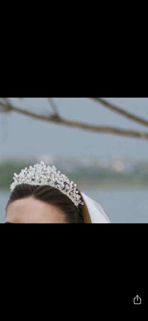 Boncuklu Beyaz Gelin Tacı - Görsel 4