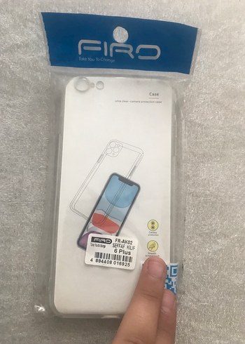 Beyaz Fermuarlı iPhone 6 Plus Kılıf