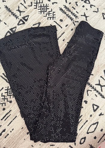 Siyah Rock Punk Kadın Tayt - Görsel 2