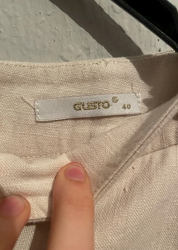 Bej Midi  Keten Etek - Görsel 3