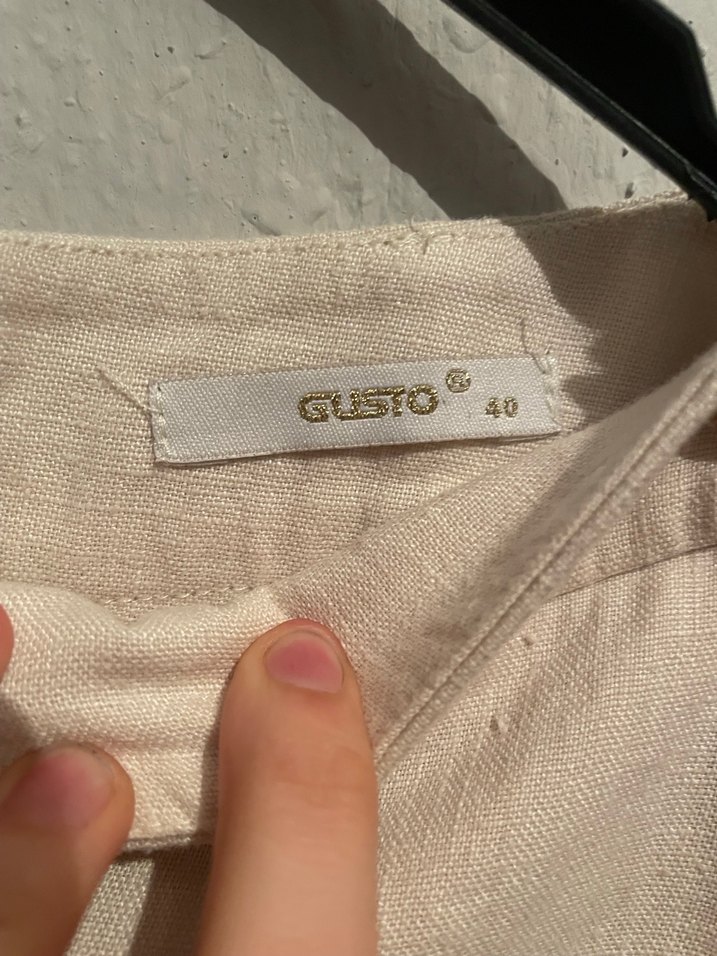 Bej Midi  Keten Etek - Görsel 3