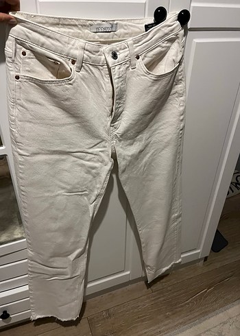Mavi Jeans Beyaz Midi Kadın Kot Pantolon