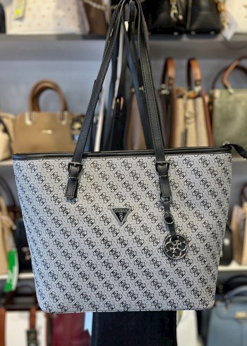 Guess Gri Baskılı Kadın Omuz Çantası