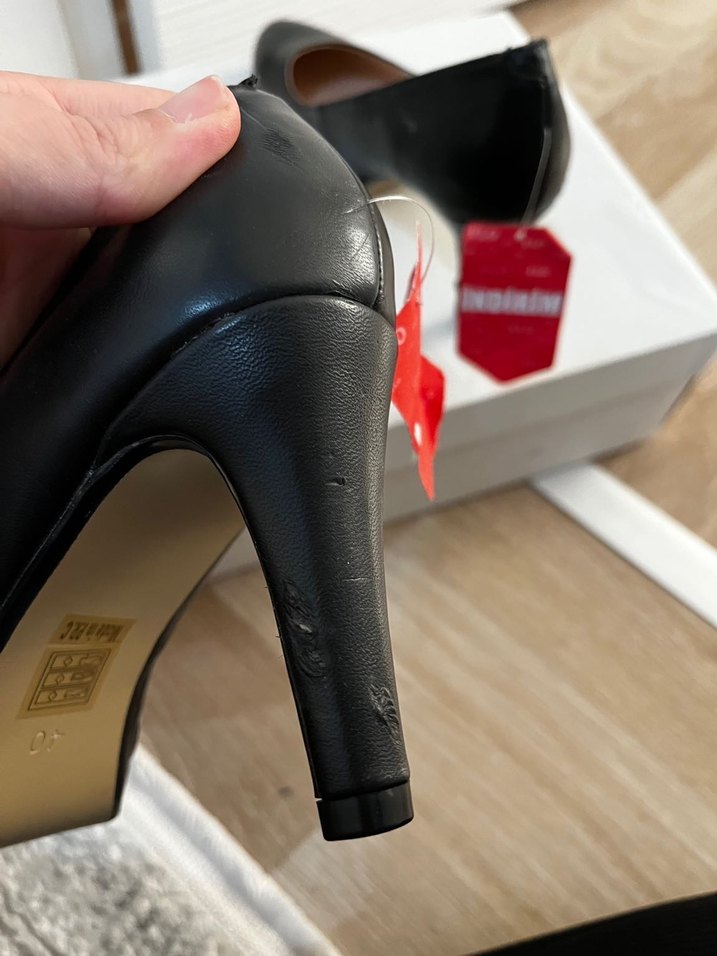 Klasik Siyah Topuklu Kadın Stiletto - Görsel 4