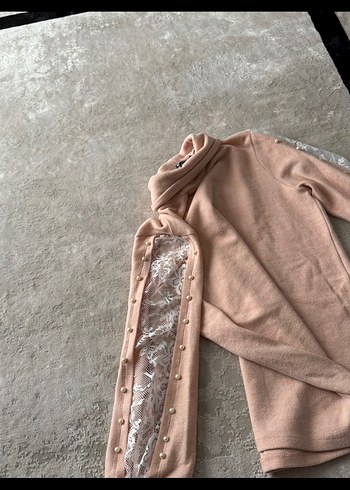 Dantel Detaylı Pembe Kız Eldiveni - Görsel 4