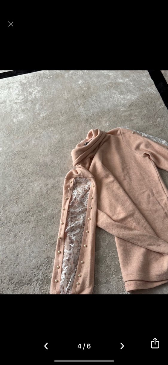 Dantel Detaylı Pembe Kız Eldiveni - Görsel 4