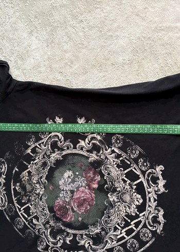 MUDO Gotik Desenli Siyah T-shirt - Görsel 3