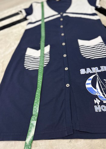 Lacivert V Yaka Emzirme Geceliği - Görsel 4