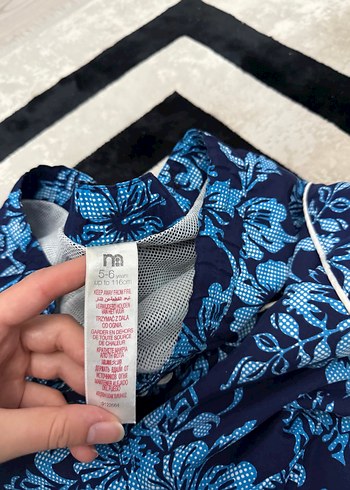 Çocuk Mavi Desenli Relax Şort - Görsel 2