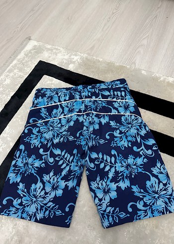 Çocuk Mavi Desenli Relax Şort - Görsel 5