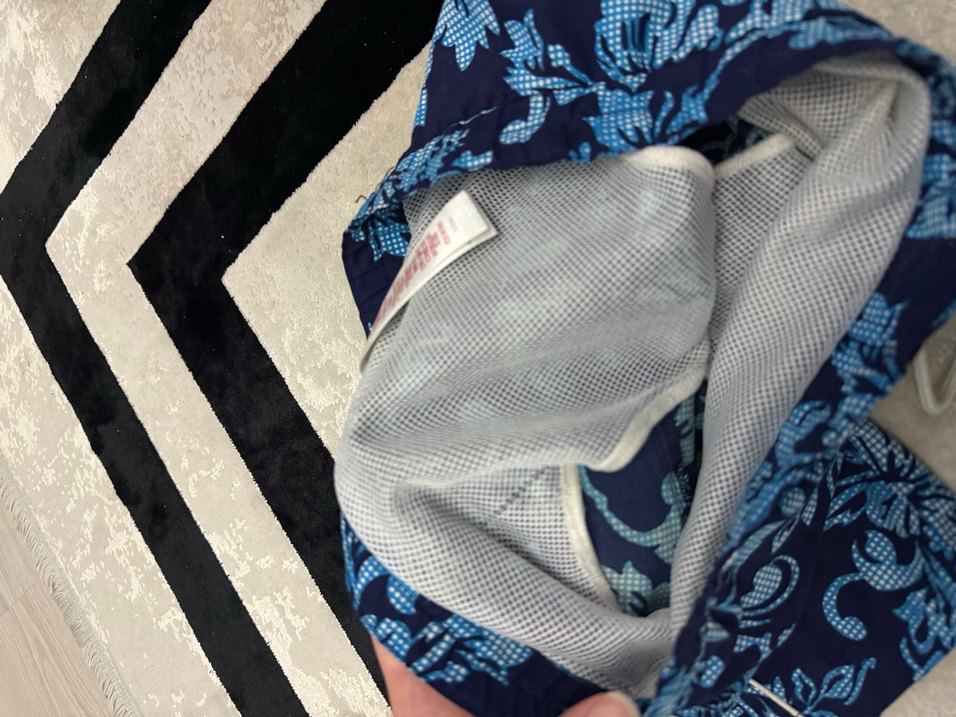 Çocuk Mavi Desenli Relax Şort - Görsel 4