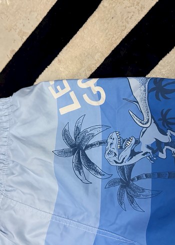 LCW Dinozor Baskılı Mavi  Şort - Görsel 3