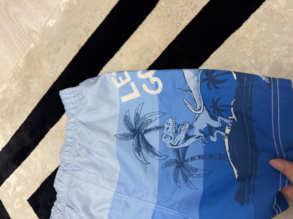 LCW Dinozor Baskılı Mavi  Şort - Görsel 3