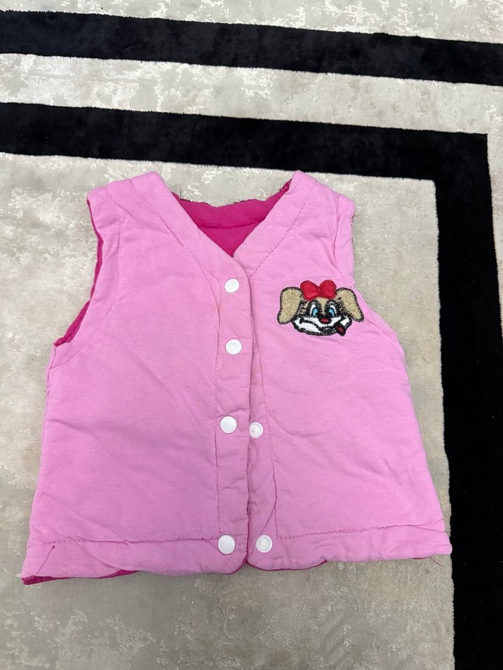 Renkli Nakışlı Pembe Bebek Kız Kıyafet Seti - Görsel 2