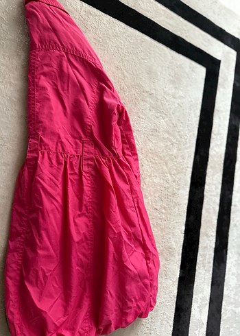 Kız Çocuk Pembe Düğmeli Yağmurluk - Görsel 5