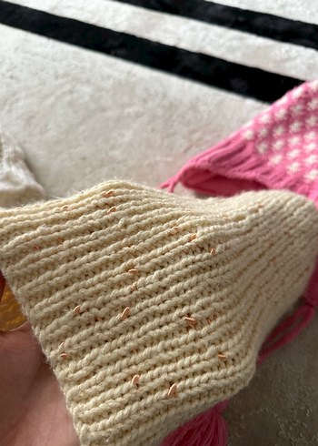 Pembe Ponponlu Örgü Çocuk Bere - Görsel 3