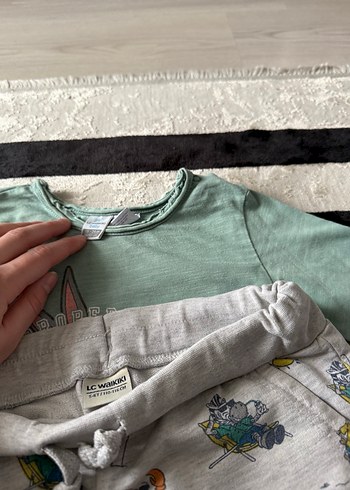 LCW Uzun Kollu Baskılı Gri Bebek Erkek Takımı - Görsel 7