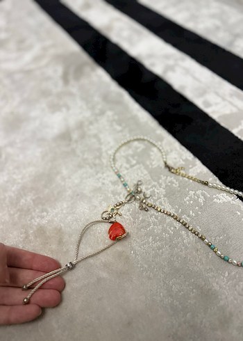 Turkuaz Boncuklu Midi Kadın Kolye - Görsel 5