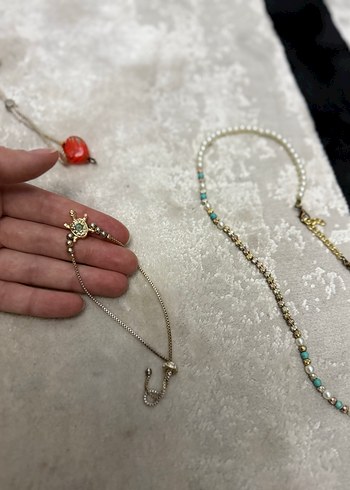 Turkuaz Boncuklu Midi Kadın Kolye - Görsel 6