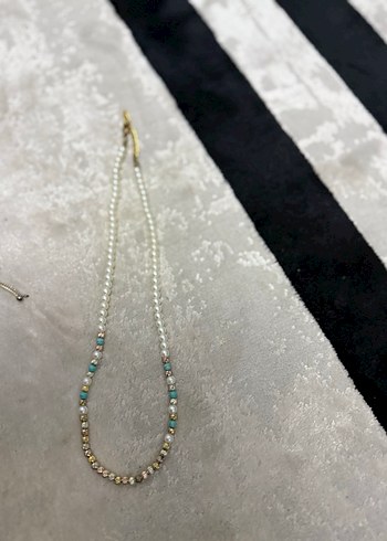 Turkuaz Boncuklu Midi Kadın Kolye - Görsel 7