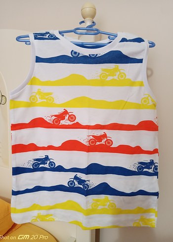 Çok Renkli Baskılı Erkek Çocuk Atlet tişört 6-7 yaş - Görsel 2