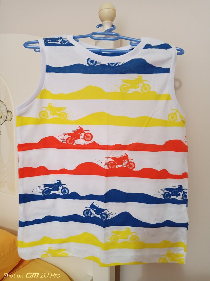 Çok Renkli Baskılı Erkek Çocuk Atlet tişört 6-7 yaş - Görsel 2