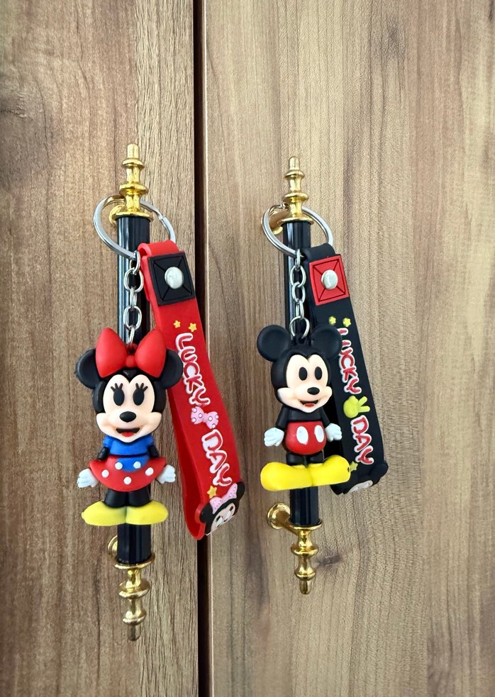 Elastik Renkli Rock Punk Anahtarlık - Görsel 2