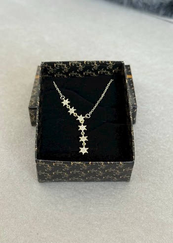 Çelik Yıldız Y Kolye Gold - Görsel 5