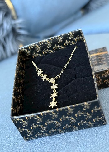 Çelik Yıldız Y Kolye Gold - Görsel 10