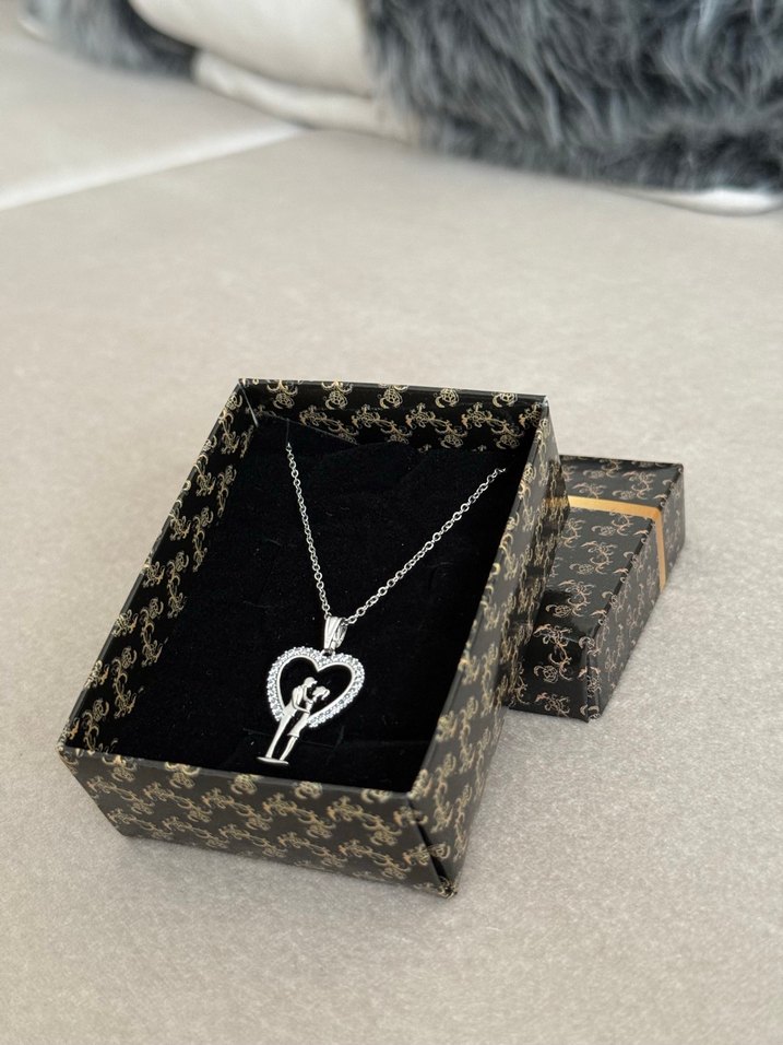 Çelik Sevgili Çift Kolye - Görsel 3