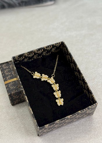 Çelik Y Kolye Gold - Görsel 3