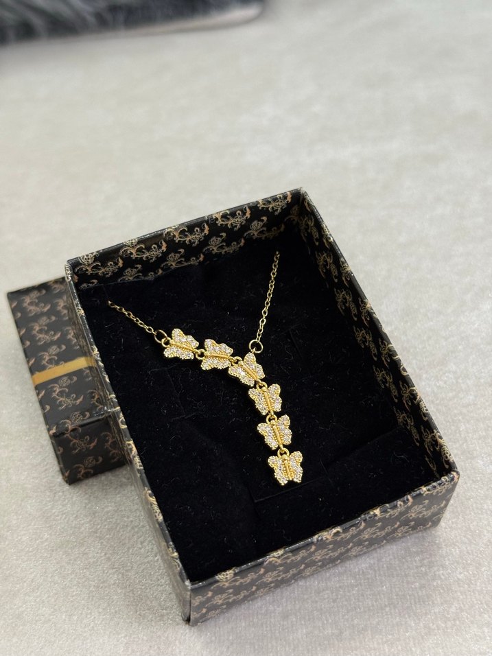 Çelik Y Kolye Gold - Görsel 3