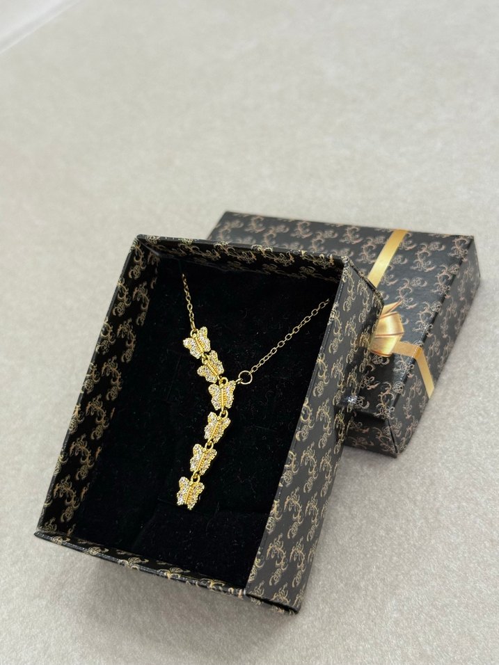 Çelik Y Kolye Gold - Görsel 2