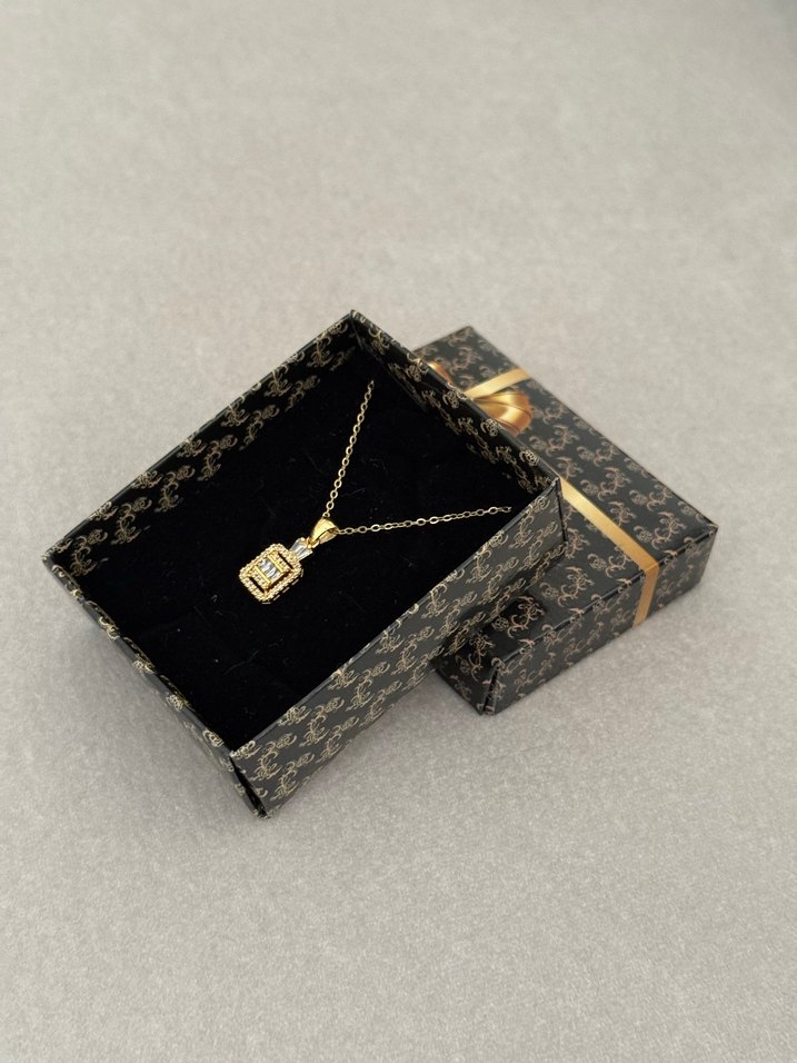 Çelik Kolye Gold - Görsel 2