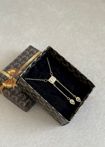 Çelik Y Kolye Gold - Görsel 3