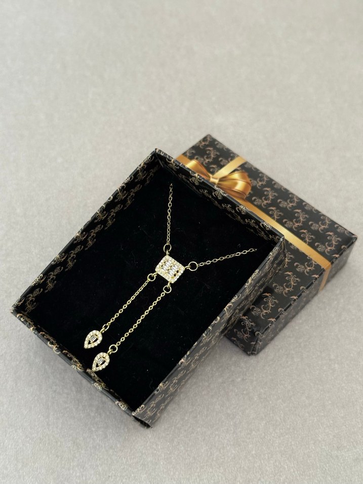 Çelik Y Kolye Gold - Görsel 2