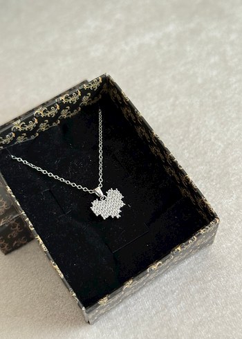 Kalp Çelik Kolye Silver - Görsel 3