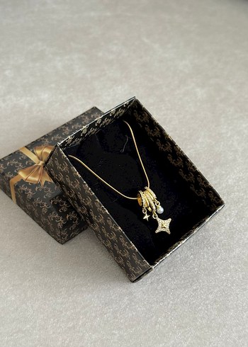 Çelik Kolye Gold - Görsel 3