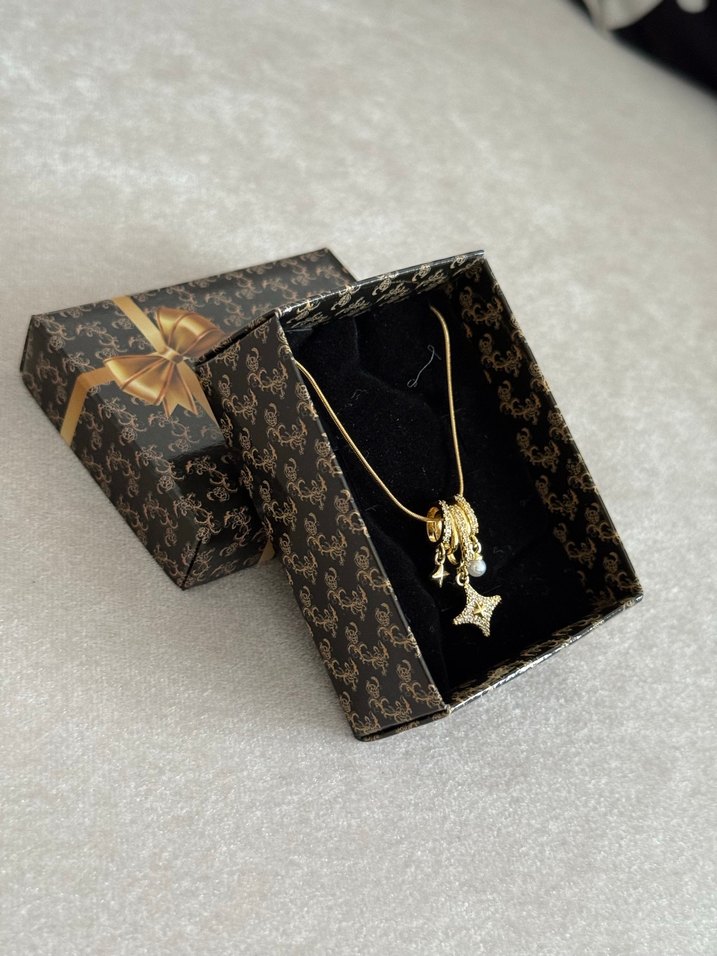 Çelik Kolye Gold - Görsel 2