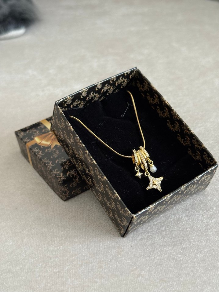 Çelik Kolye Gold - Görsel 4