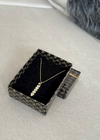 Zirkon Taşlı Çelik Kolye - Görsel 2