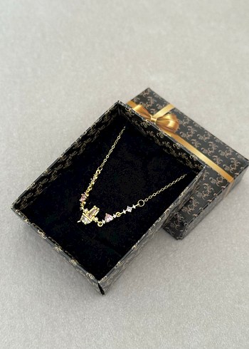 Çelik Y Kolye Gold - Görsel 2