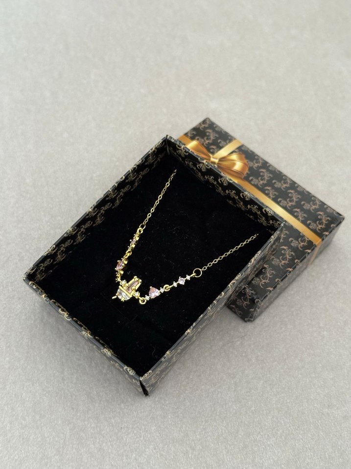 Çelik Y Kolye Gold - Görsel 2