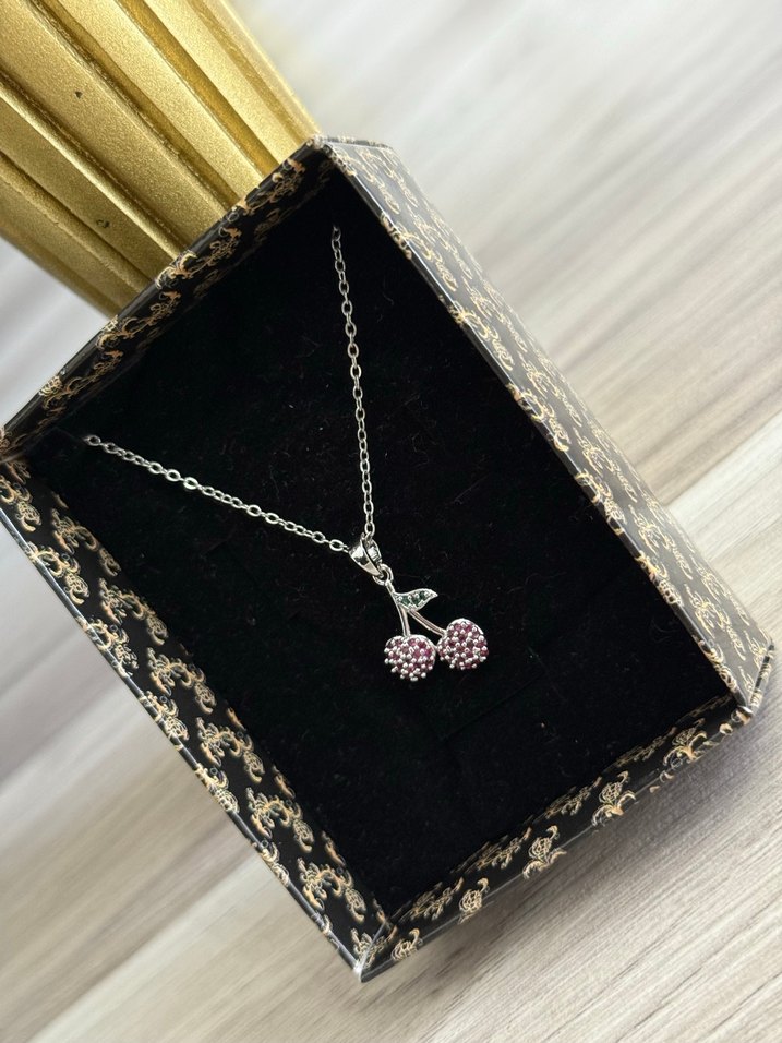 Kiraz Çelik Kolye Silver - Görsel 5